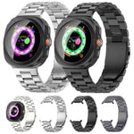 Cinturino per orologio in lega di titanio con fibbia piatta a tre perline, For Samsung Galaxy Watch Ultra / Ultra 2025, For Samsung Galaxy Watch8 / Watch8 Classic