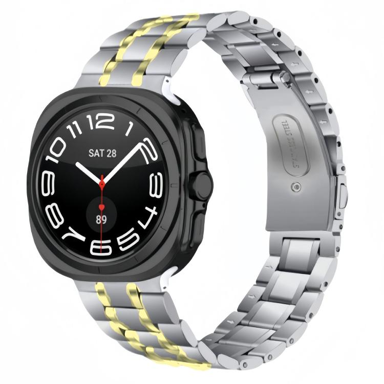 Cinturino per orologio in metallo di acciaio inossidabile con cinque perline, For Samsung Galaxy Watch Ultra / Ultra 2025, For Samsung Galaxy Watch8 / Watch8 Classic
