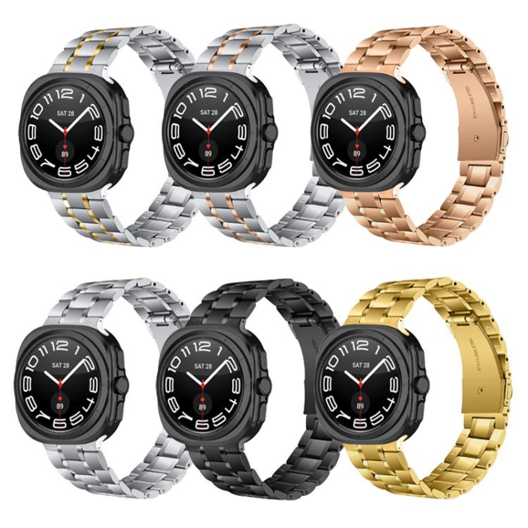 Cinturino per orologio in metallo di acciaio inossidabile con cinque perline, For Samsung Galaxy Watch Ultra / Ultra 2025, For Samsung Galaxy Watch8 / Watch8 Classic