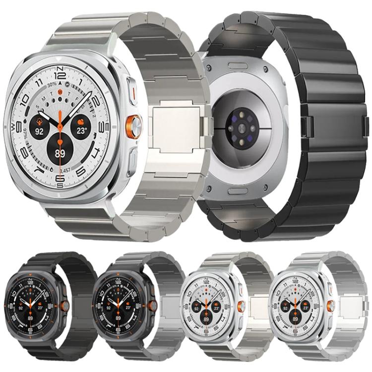 Cinturino per orologio in lega di titanio con fibbia magnetica a una perlina, For Samsung Galaxy Watch Ultra / Ultra 2025, For Samsung Galaxy Watch8 / Watch8 Classic
