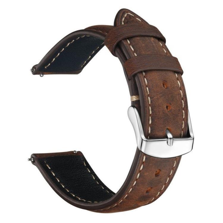 Cinturino per orologio xDfind Retro Crazy Horse Texture in pelle con motivo a cavallo incrociato, 24mm for Suunto 9 / 9 Baro / D5 / Core / 7, 14mm, 18mm