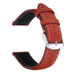 Cinturino per orologio xDfind Retro Crazy Horse Texture in pelle con motivo a cavallo incrociato, 20mm, 22mm