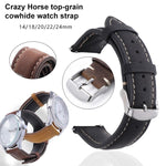 Cinturino per orologio xDfind Retro Crazy Horse Texture in pelle con motivo a cavallo incrociato, 24mm for Suunto 9 / 9 Baro / D5 / Core / 7, 14mm, 18mm