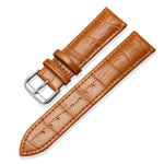 Cinturino per orologio in pelle con fibbia ad ardiglione e texture di bambù xDfind, 24mm for Suunto 9 / 9 Baro / D5 / Core / 7, 12mm, 14mm, 18mm