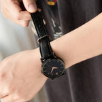 Cinturino per orologio in pelle con fibbia ad ardiglione e texture di bambù xDfind, 24mm for Suunto 9 / 9 Baro / D5 / Core / 7, 12mm, 14mm, 18mm