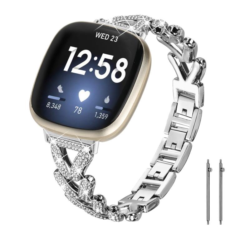 Cinturino per orologio xDfind Small Twist in metallo con diamanti, 20mm For Garmin Vivomove Sport / Vivoactive5 / 3, 20mm For Garmin Venu / Venu 2 / Sq / Sq2, 20mm, 20mm For Xiaomi Mibro Air / Mibro Lite, 20mm For Honor Watch SE / Magic Watch2 42mm