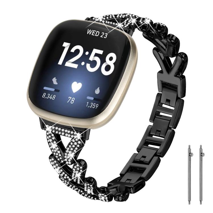 Cinturino per orologio xDfind Small Twist in metallo con diamanti, 20mm For Garmin Vivomove Sport / Vivoactive5 / 3, 20mm For Garmin Venu / Venu 2 / Sq / Sq2, 20mm, 20mm For Xiaomi Mibro Air / Mibro Lite, 20mm For Honor Watch SE / Magic Watch2 42mm