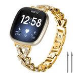 Cinturino per orologio xDfind Small Twist in metallo con diamanti, 20mm For Garmin Vivomove Sport / Vivoactive5 / 3, 20mm For Garmin Venu / Venu 2 / Sq / Sq2, 20mm, 20mm For Xiaomi Mibro Air / Mibro Lite, 20mm For Honor Watch SE / Magic Watch2 42mm