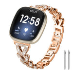 Cinturino per orologio xDfind Small Twist in metallo con diamanti, 20mm For Garmin Vivomove Sport / Vivoactive5 / 3, 20mm For Garmin Venu / Venu 2 / Sq / Sq2, 20mm, 20mm For Xiaomi Mibro Air / Mibro Lite, 20mm For Honor Watch SE / Magic Watch2 42mm