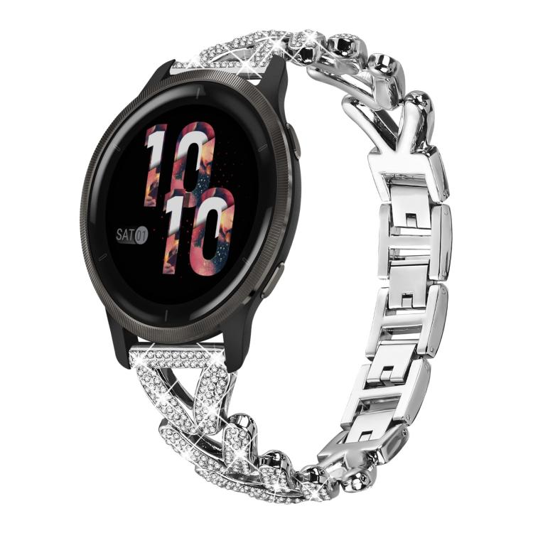 Cinturino per orologio xDfind Small Twist in metallo con diamanti, 20mm For Garmin Vivomove Sport / Vivoactive5 / 3, 20mm For Garmin Venu / Venu 2 / Sq / Sq2, 20mm, 20mm For Xiaomi Mibro Air / Mibro Lite, 20mm For Honor Watch SE / Magic Watch2 42mm