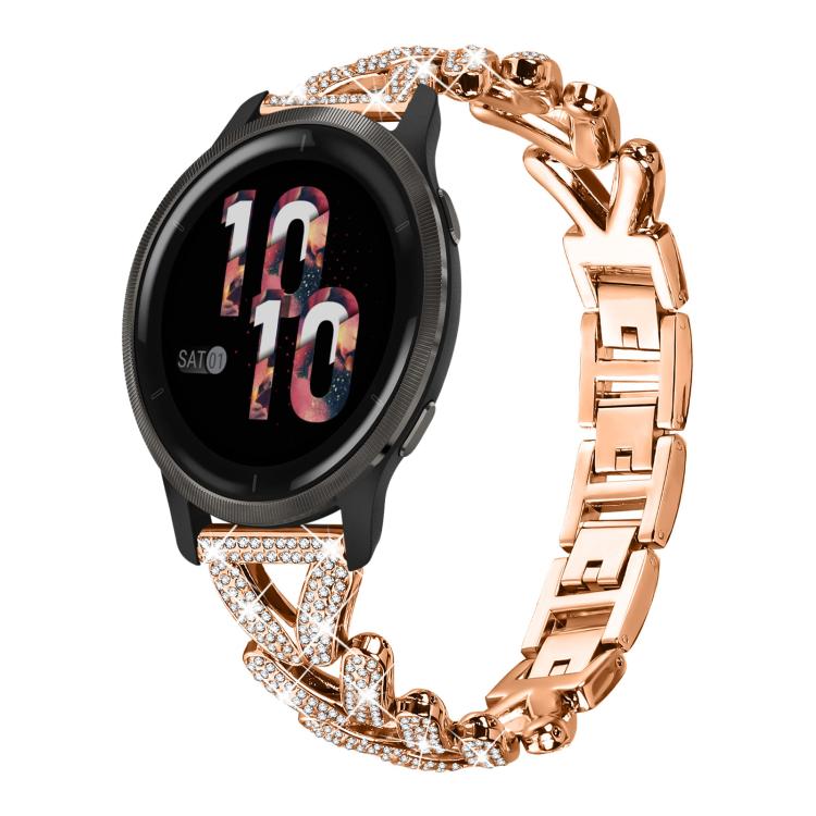 Cinturino per orologio xDfind Small Twist in metallo con diamanti, 20mm For Garmin Vivomove Sport / Vivoactive5 / 3, 20mm For Garmin Venu / Venu 2 / Sq / Sq2, 20mm, 20mm For Xiaomi Mibro Air / Mibro Lite, 20mm For Honor Watch SE / Magic Watch2 42mm