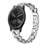 Cinturino per orologio xDfind Small Twist in metallo con diamanti, 20mm For Garmin Vivomove Sport / Vivoactive5 / 3, 20mm For Garmin Venu / Venu 2 / Sq / Sq2, 20mm, 20mm For Xiaomi Mibro Air / Mibro Lite, 20mm For Honor Watch SE / Magic Watch2 42mm