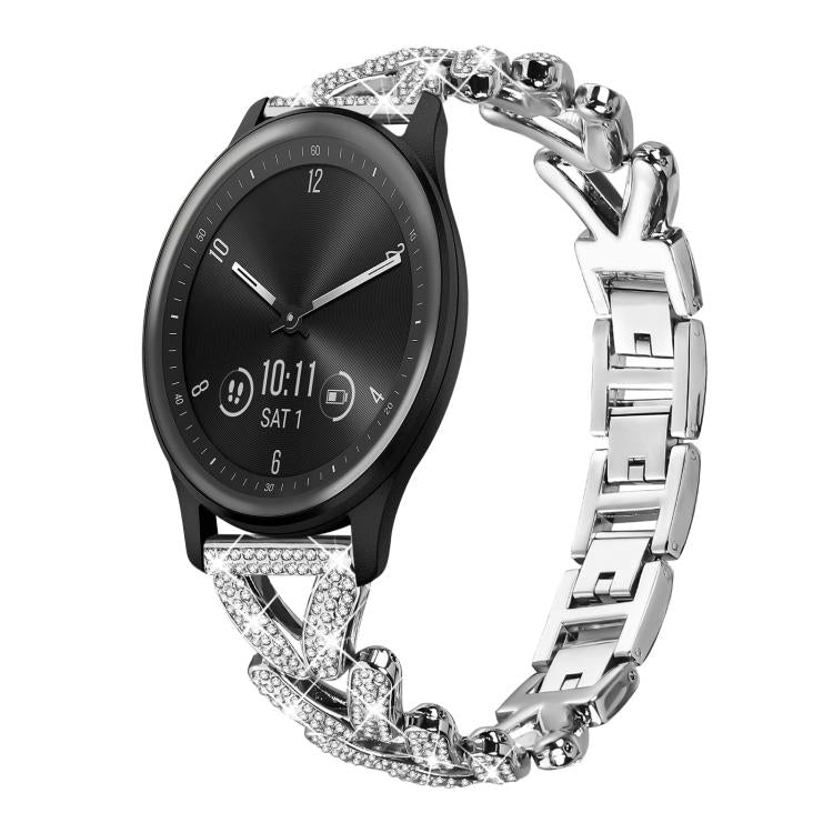 Cinturino per orologio xDfind Small Twist in metallo con diamanti, 20mm For Garmin Vivomove Sport / Vivoactive5 / 3, 20mm For Garmin Venu / Venu 2 / Sq / Sq2, 20mm, 20mm For Xiaomi Mibro Air / Mibro Lite, 20mm For Honor Watch SE / Magic Watch2 42mm