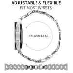 Cinturino per orologio xDfind Small Twist in metallo con diamanti, 20mm For Garmin Vivomove Sport / Vivoactive5 / 3, 20mm For Garmin Venu / Venu 2 / Sq / Sq2, 20mm, 20mm For Xiaomi Mibro Air / Mibro Lite, 20mm For Honor Watch SE / Magic Watch2 42mm