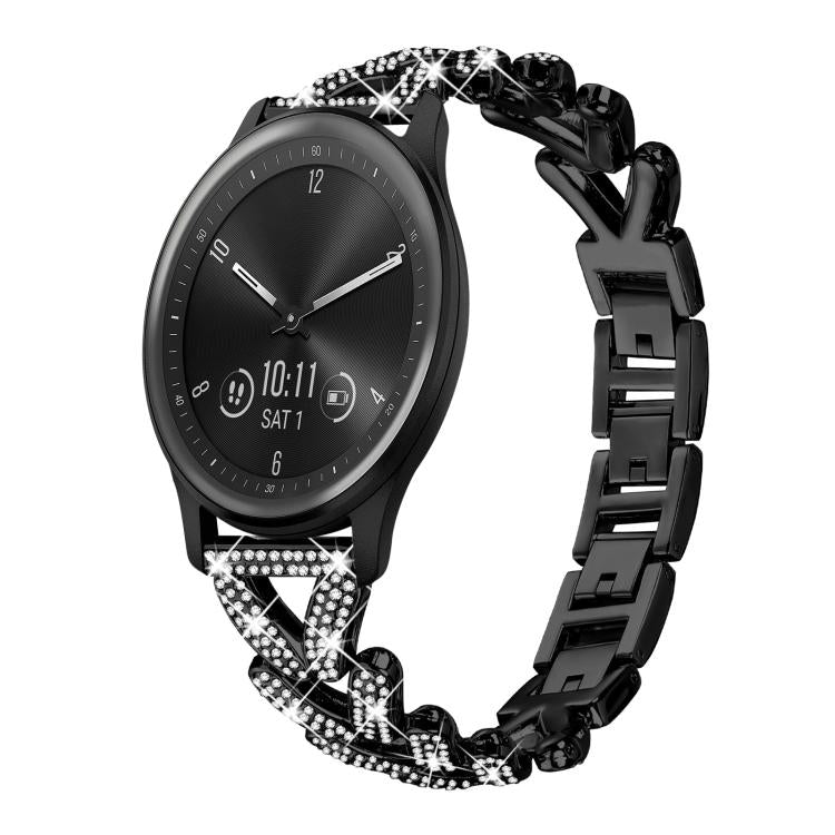 Cinturino per orologio xDfind Small Twist in metallo con diamanti, 20mm For Garmin Vivomove Sport / Vivoactive5 / 3, 20mm For Garmin Venu / Venu 2 / Sq / Sq2, 20mm, 20mm For Xiaomi Mibro Air / Mibro Lite, 20mm For Honor Watch SE / Magic Watch2 42mm