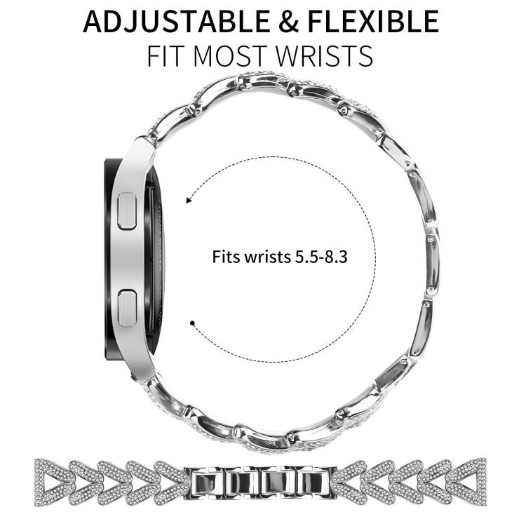 Cinturino per orologio xDfind Small Twist in metallo con diamanti, 20mm For COROS APEX 2 42mm / PACE 2, 20mm For Huawei Watch GT4 / GT3 / GT2, 20mm For Amazfit Bip U / Bip Lite / Bip 3 Pro, 20mm For Amazfit GTS4 Mini/3/2 /2e/2 Mini                     ...
