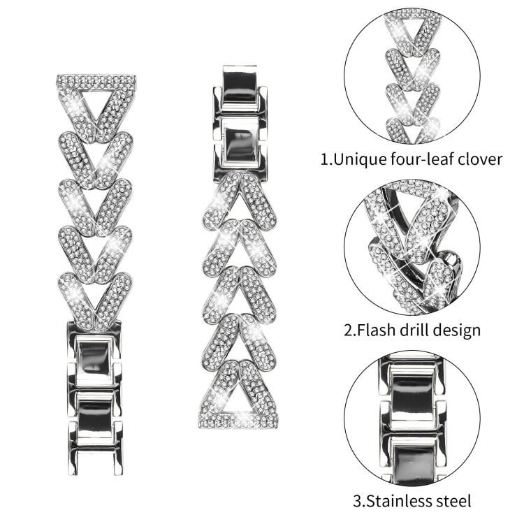 Cinturino per orologio xDfind Small Twist in metallo con diamanti, 20mm For COROS APEX 2 42mm / PACE 2, 20mm For Huawei Watch GT4 / GT3 / GT2, 20mm For Amazfit Bip U / Bip Lite / Bip 3 Pro, 20mm For Amazfit GTS4 Mini/3/2 /2e/2 Mini                     ...