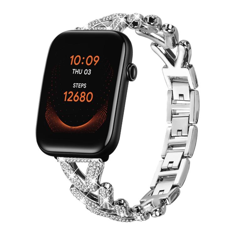 Cinturino per orologio xDfind Small Twist in metallo con diamanti, 20mm For COROS APEX 2 42mm / PACE 2, 20mm For Huawei Watch GT4 / GT3 / GT2, 20mm For Amazfit Bip U / Bip Lite / Bip 3 Pro, 20mm For Amazfit GTS4 Mini/3/2 /2e/2 Mini                     ...
