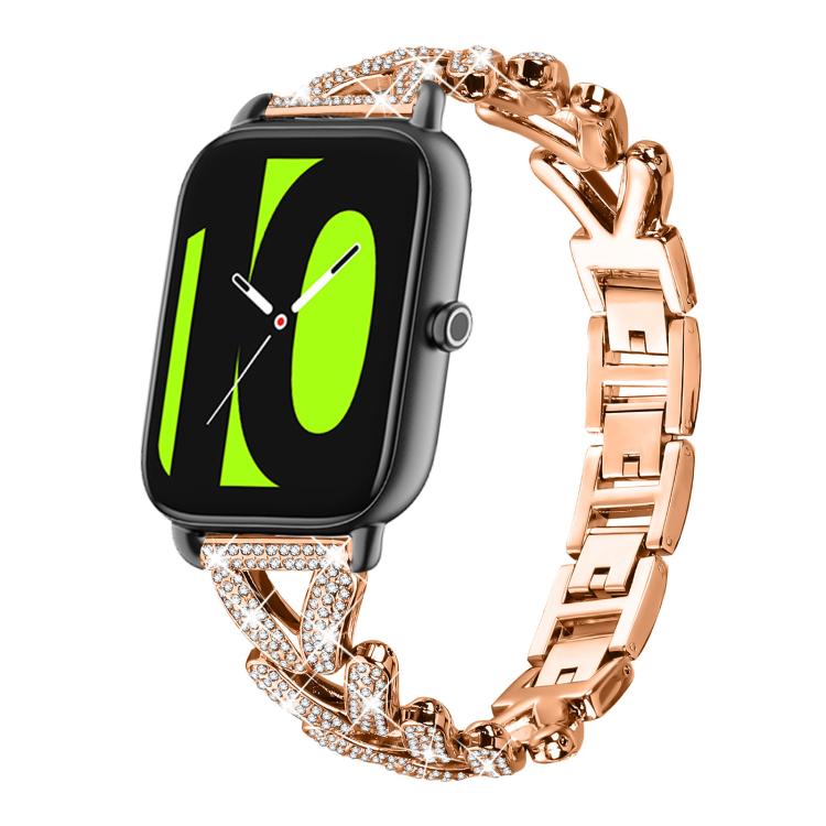 Cinturino per orologio xDfind Small Twist in metallo con diamanti, 20mm For COROS APEX 2 42mm / PACE 2, 20mm For Huawei Watch GT4 / GT3 / GT2, 20mm For Amazfit Bip U / Bip Lite / Bip 3 Pro, 20mm For Amazfit GTS4 Mini/3/2 /2e/2 Mini                     ...
