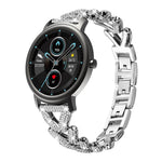 Cinturino per orologio xDfind Small Twist in metallo con diamanti, 20mm For Garmin Vivomove Sport / Vivoactive5 / 3, 20mm For Garmin Venu / Venu 2 / Sq / Sq2, 20mm, 20mm For Xiaomi Mibro Air / Mibro Lite, 20mm For Honor Watch SE / Magic Watch2 42mm