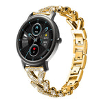 Cinturino per orologio xDfind Small Twist in metallo con diamanti, 20mm For Garmin Vivomove Sport / Vivoactive5 / 3, 20mm For Garmin Venu / Venu 2 / Sq / Sq2, 20mm, 20mm For Xiaomi Mibro Air / Mibro Lite, 20mm For Honor Watch SE / Magic Watch2 42mm