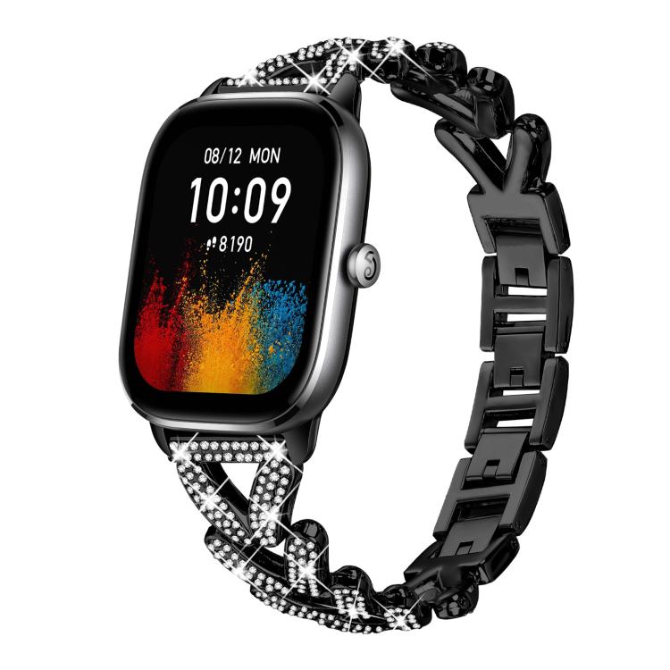 Cinturino per orologio xDfind Small Twist in metallo con diamanti, 20mm For COROS APEX 2 42mm / PACE 2, 20mm For Huawei Watch GT4 / GT3 / GT2, 20mm For Amazfit Bip U / Bip Lite / Bip 3 Pro, 20mm For Amazfit GTS4 Mini/3/2 /2e/2 Mini                     ...