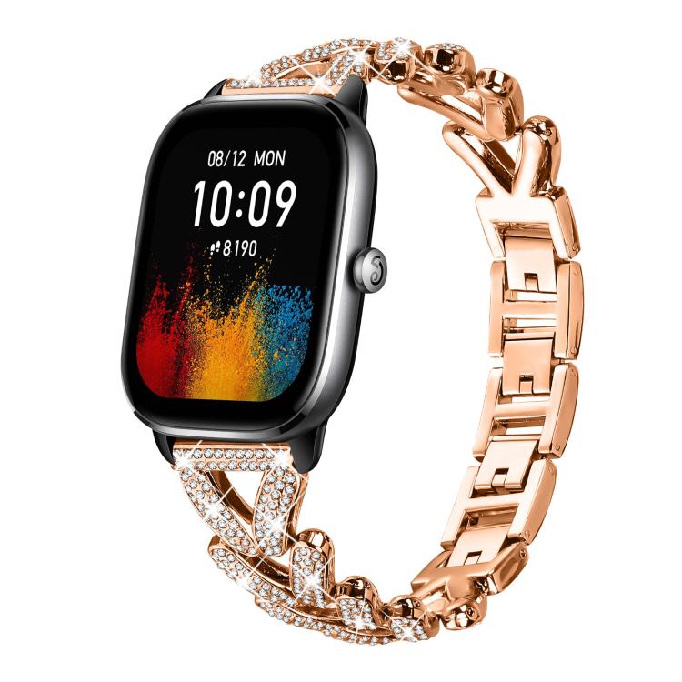 Cinturino per orologio xDfind Small Twist in metallo con diamanti, 20mm For COROS APEX 2 42mm / PACE 2, 20mm For Huawei Watch GT4 / GT3 / GT2, 20mm For Amazfit Bip U / Bip Lite / Bip 3 Pro, 20mm For Amazfit GTS4 Mini/3/2 /2e/2 Mini                     ...