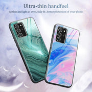 Custodia protettiva in vetro con motivo marmo per Samsung Galaxy