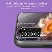 Custodia protettiva in vetro con motivo marmo per Samsung Galaxy