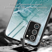 Custodia protettiva in vetro con motivo marmo per Samsung Galaxy
