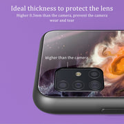 Custodia protettiva in vetro con motivo marmo per Samsung Galaxy
