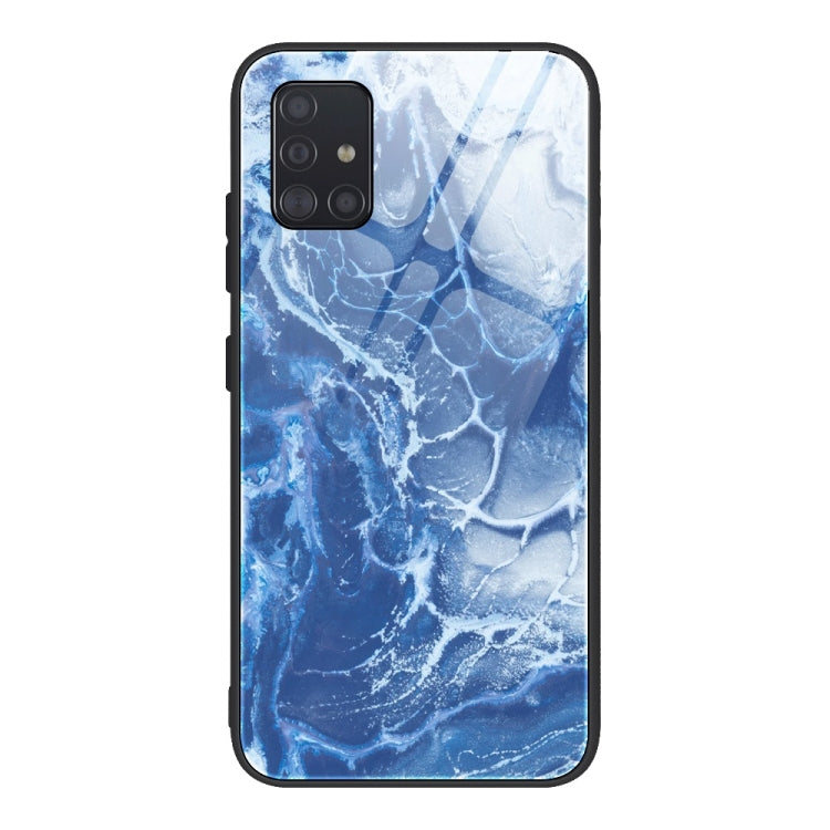 Custodia protettiva in vetro con motivo marmo per Samsung Galaxy