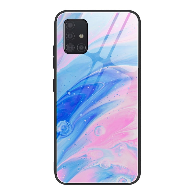 Custodia protettiva in vetro con motivo marmo per Samsung Galaxy