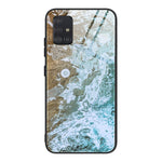 Custodia protettiva in vetro con motivo marmo per Samsung Galaxy
