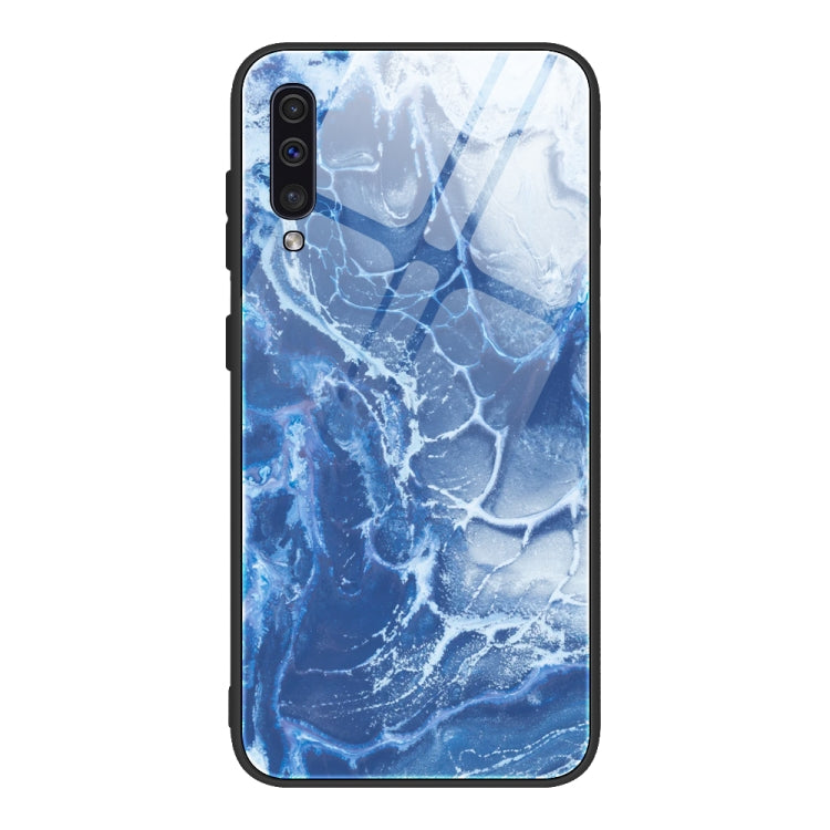Custodia protettiva in vetro con motivo marmo per Samsung Galaxy