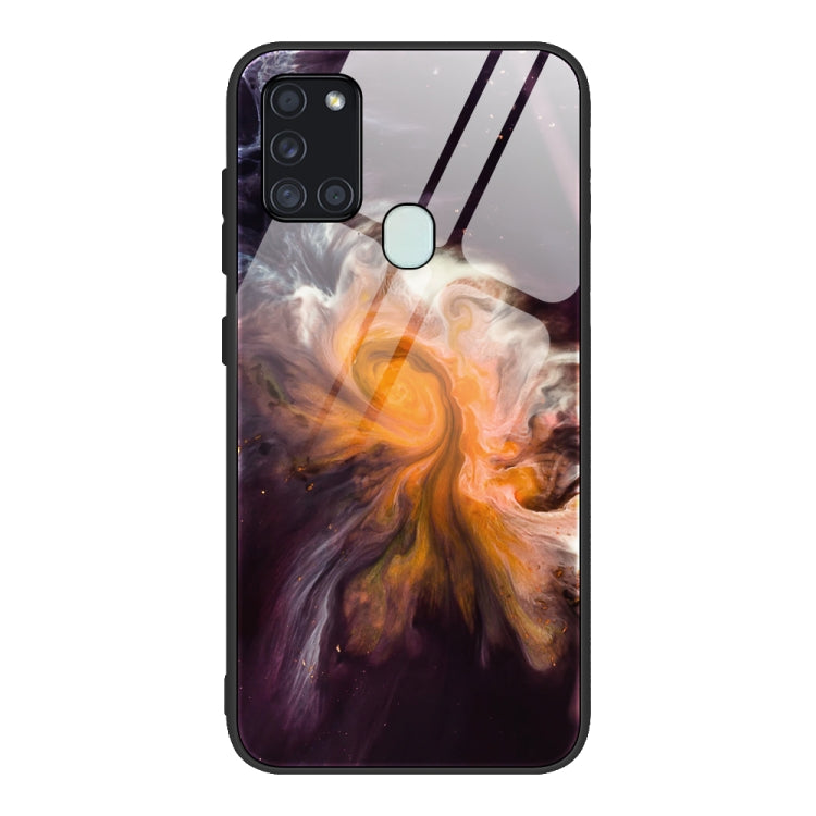 Custodia protettiva in vetro con motivo marmo per Samsung Galaxy