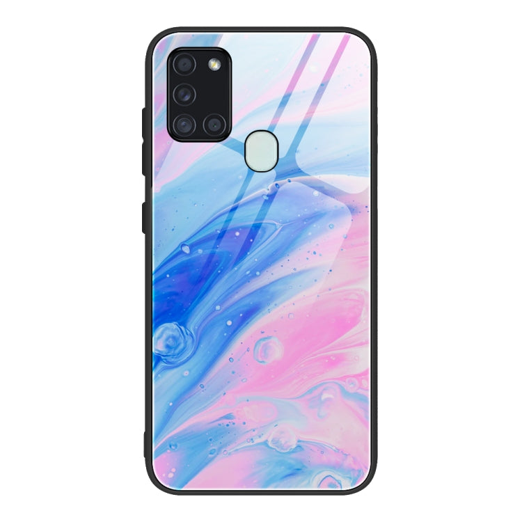 Custodia protettiva in vetro con motivo marmo per Samsung Galaxy
