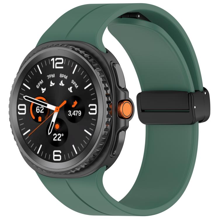 Cinturino per orologio xDfind Fold con fibbia nera e chiusura magnetica in silicone., For Samsung Galaxy Watch8 / Watch8 Classic