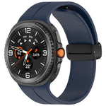 Cinturino per orologio xDfind Fold con fibbia nera e chiusura magnetica in silicone., For Samsung Galaxy Watch8 / Watch8 Classic