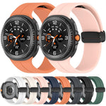 Cinturino per orologio xDfind Fold con fibbia nera e chiusura magnetica in silicone., For Samsung Galaxy Watch8 / Watch8 Classic