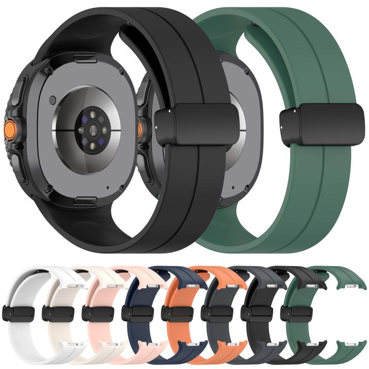 Cinturino per orologio xDfind Fold con fibbia nera e chiusura magnetica in silicone., For Samsung Galaxy Watch8 / Watch8 Classic