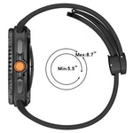Cinturino per orologio xDfind Fold con fibbia nera e chiusura magnetica in silicone., For Samsung Galaxy Watch8 / Watch8 Classic