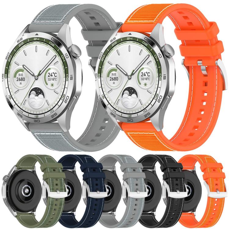 Cinturino per orologio xDfind ibrido in nylon intrecciato e silicone, 20mm, 22mm