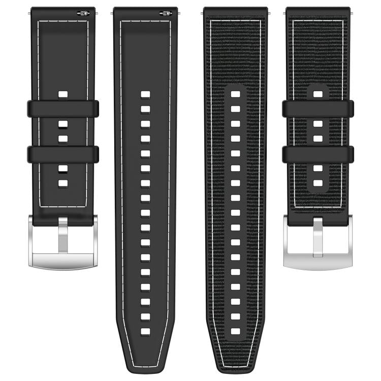 Cinturino per orologio xDfind ibrido in nylon intrecciato e silicone, 20mm, 22mm