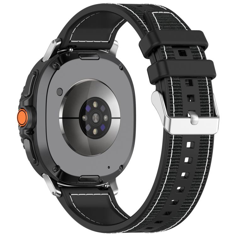 Cinturino per orologio xDfind ibrido in nylon intrecciato e silicone, For Samsung Galaxy Watch 8 / 8 Classic 22mm
