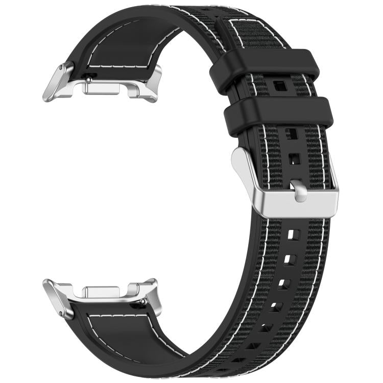 Cinturino per orologio xDfind ibrido in nylon intrecciato e silicone, For Samsung Galaxy Watch 8 / 8 Classic 22mm