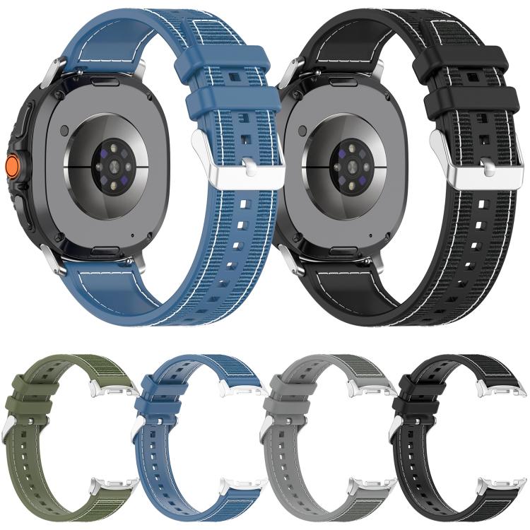 Cinturino per orologio xDfind ibrido in nylon intrecciato e silicone, For Samsung Galaxy Watch 8 / 8 Classic 22mm