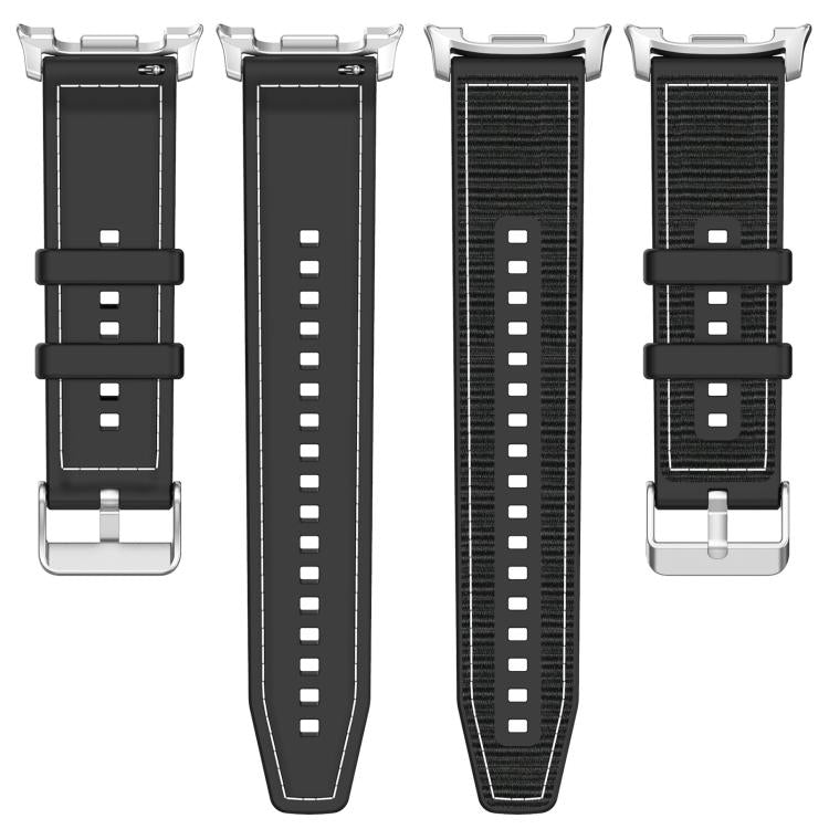 Cinturino per orologio xDfind ibrido in nylon intrecciato e silicone, For Samsung Galaxy Watch 8 / 8 Classic 22mm