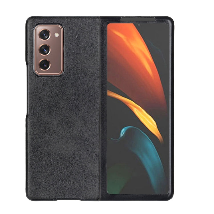Custodia protettiva in pelle bovina bicolore per Galaxy Z Fold2