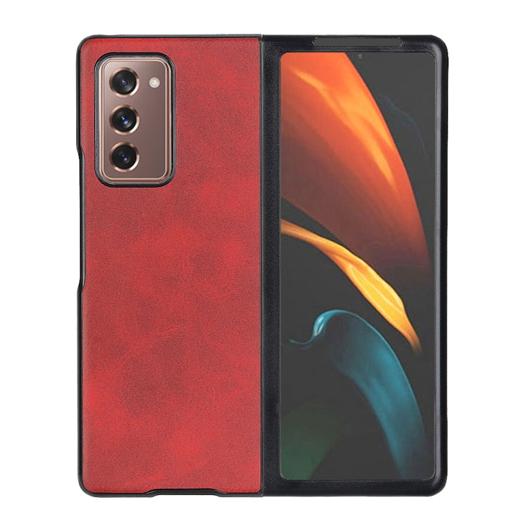 Custodia protettiva in pelle bovina bicolore per Galaxy Z Fold2